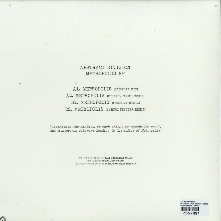 Metropolis EP  (White Marbled Vinyl)